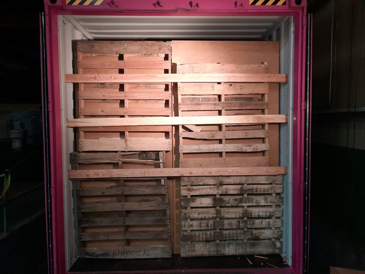 Container loaded with pallets (Loading Services) by Moving Pros CLE