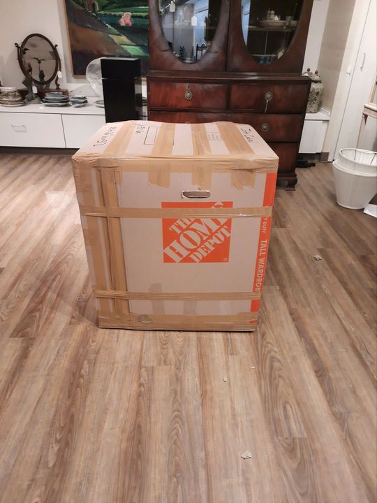Boxed Home Depot item ready to haul (Packaging and hauling) by Moving Pros CLE